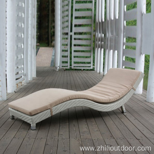 Rattan Furniture Outdoor Garden Aluminium Sun Lounger Pool